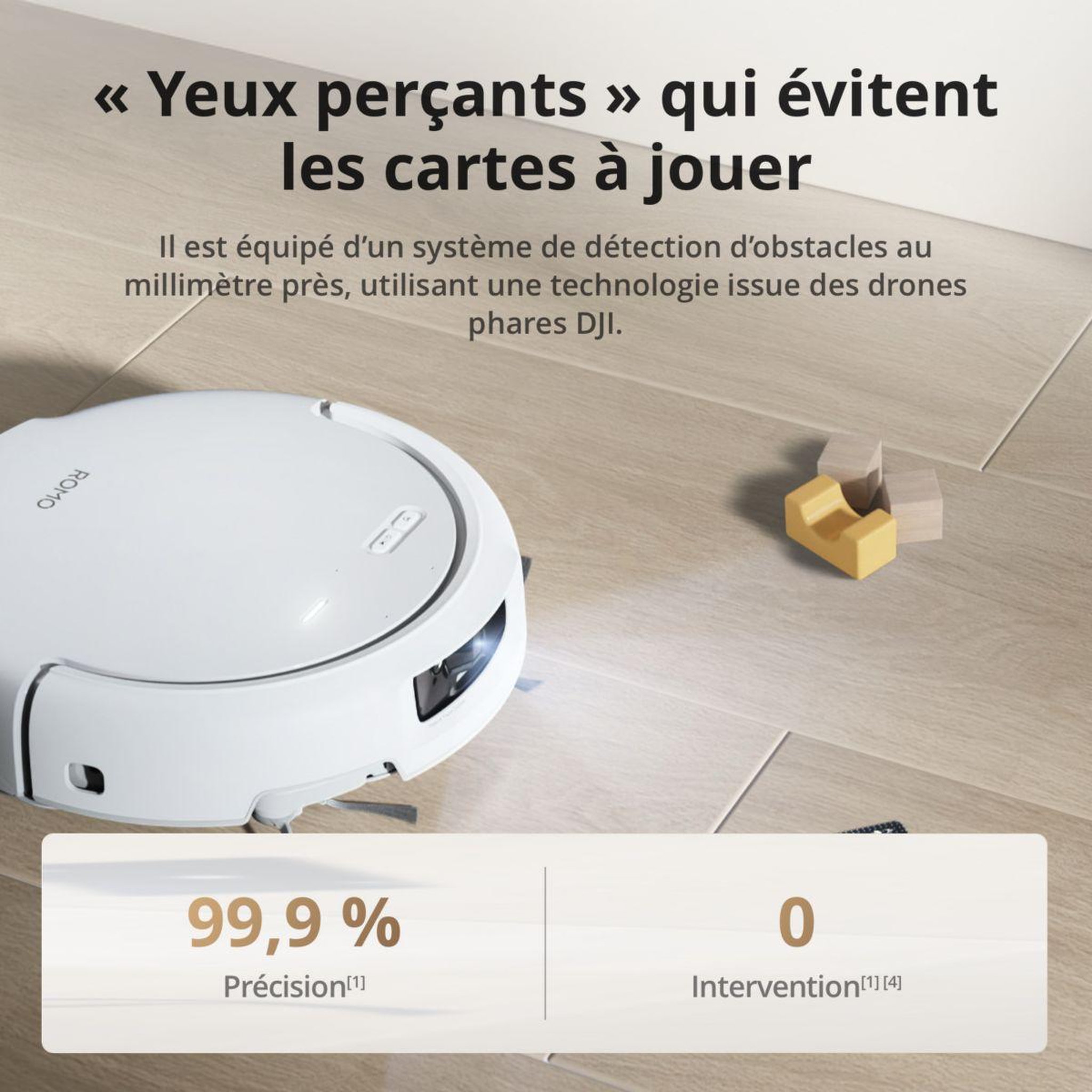 Voir la diapositive 4 : DJI Robot aspirateur laveur romo s