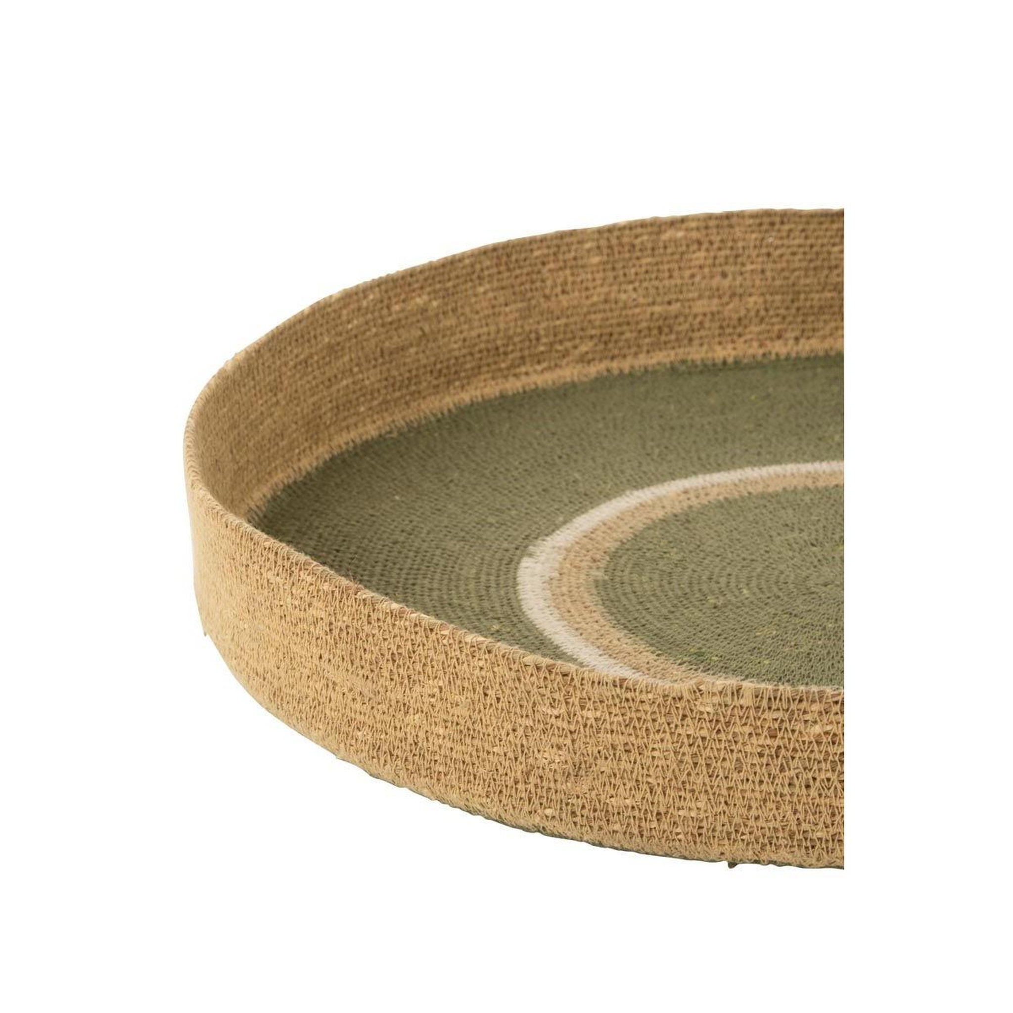 Voir la diapositive 3 : J-LINE Plateau de service en jonc  cercles  50cm vert