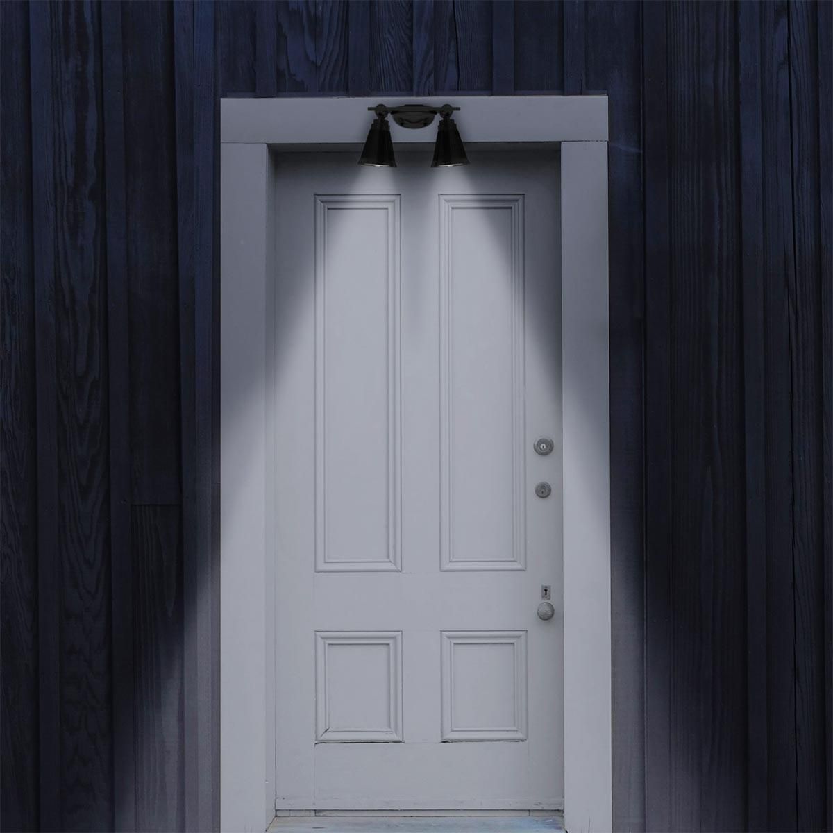 Lumisky Double projecteur solaire avec détecteur DOLBY Noir Plastique 600LM