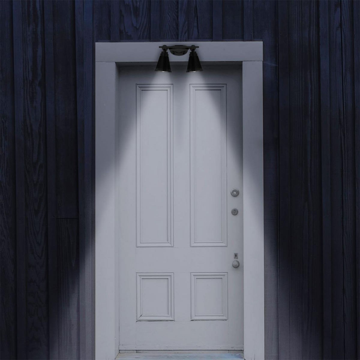 Lumisky Double projecteur solaire avec détecteur DOLBY Noir Plastique 600LM