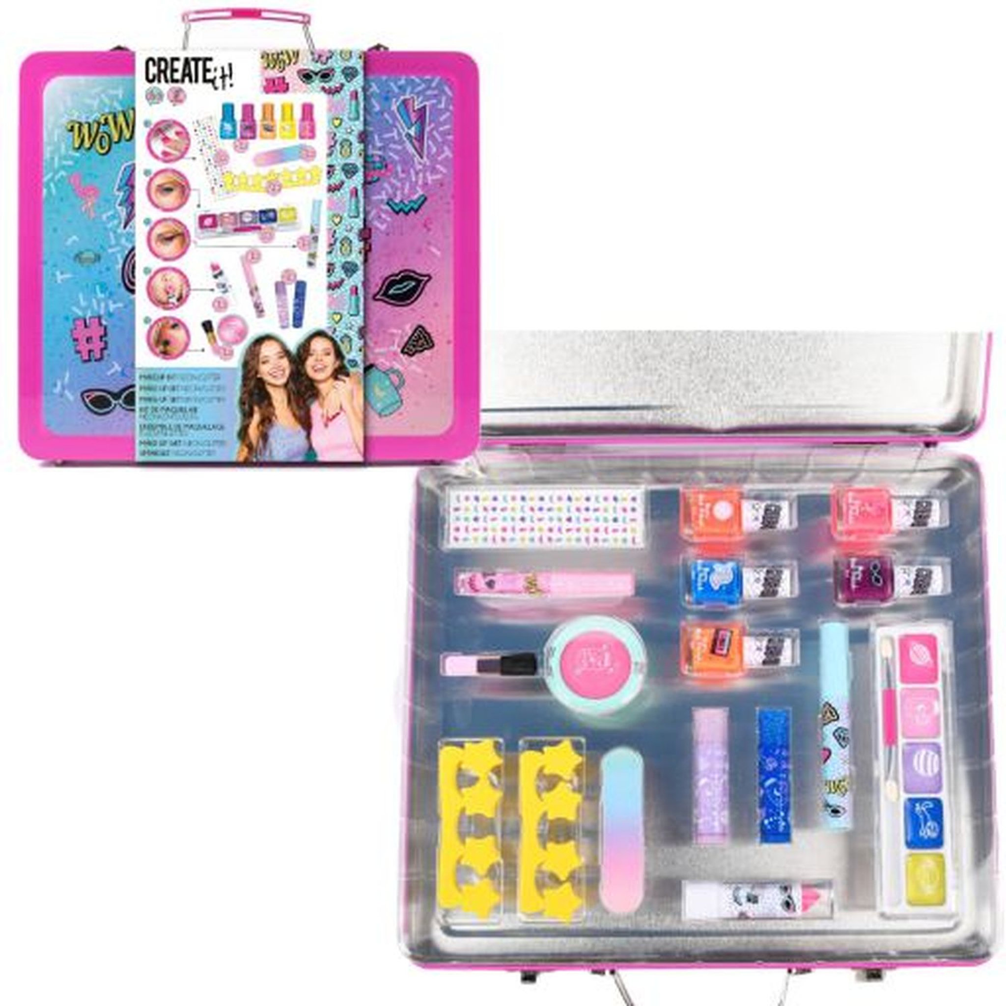 Voir la diapositive 3 : Maquillage - Valisette maquillage 115 pièces Néon