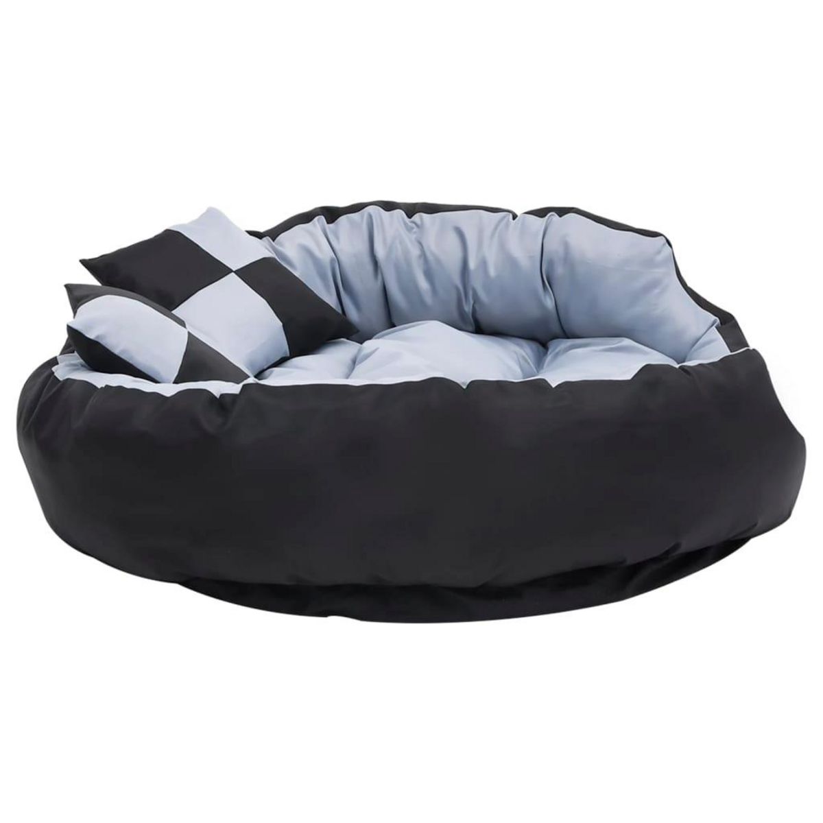 VIDAXL Coussin reversible lavable pour chien Gris et noir 110x80x23 cm