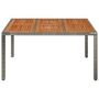 Voir la diapositive 3 : VIDAXL Table de jardin dessus en bois Gris 150x90x75 cm Resine tressee