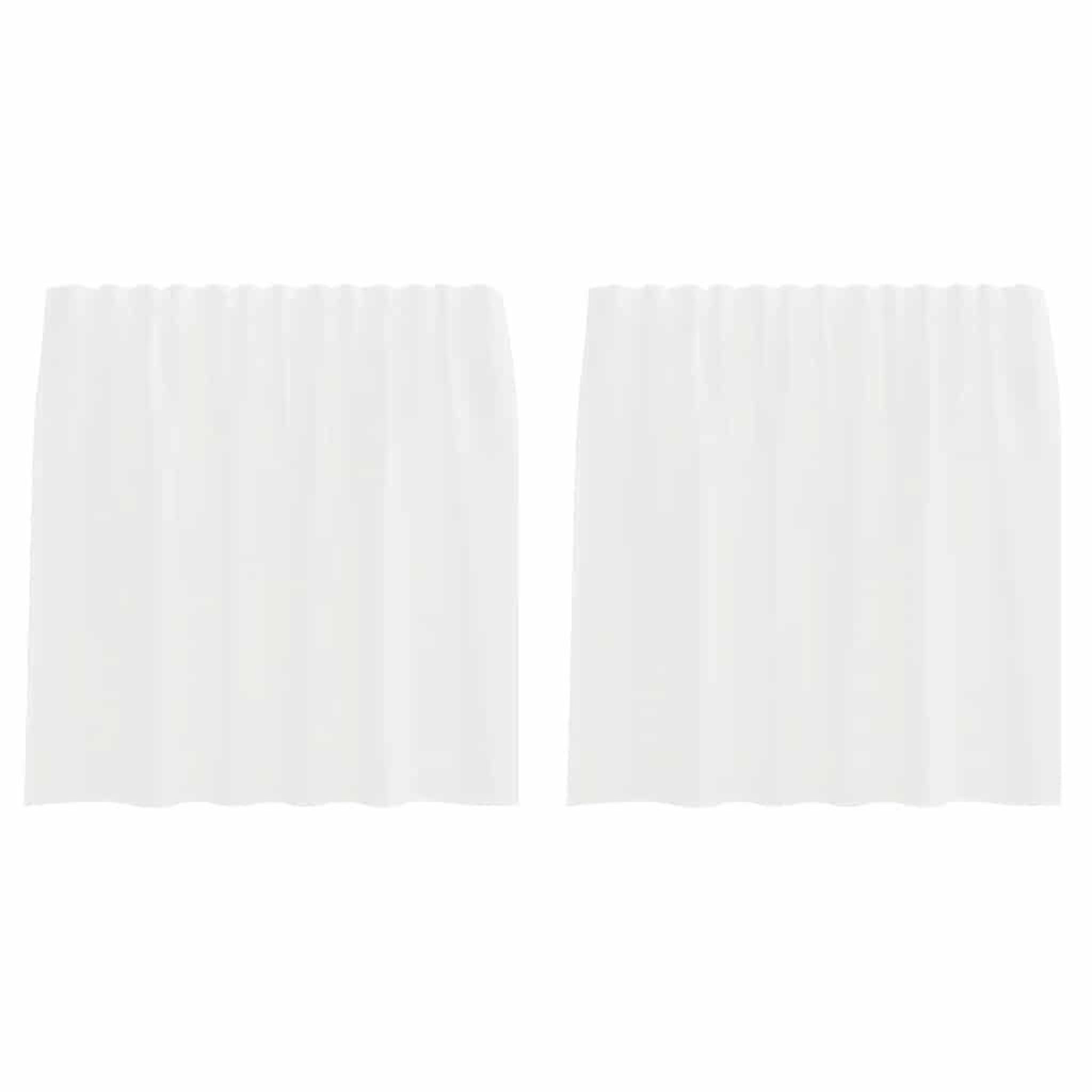 Voir la diapositive 2 : VIDAXL Rideaux en voile avec boucles 2 pcs blanc 140x140 cm