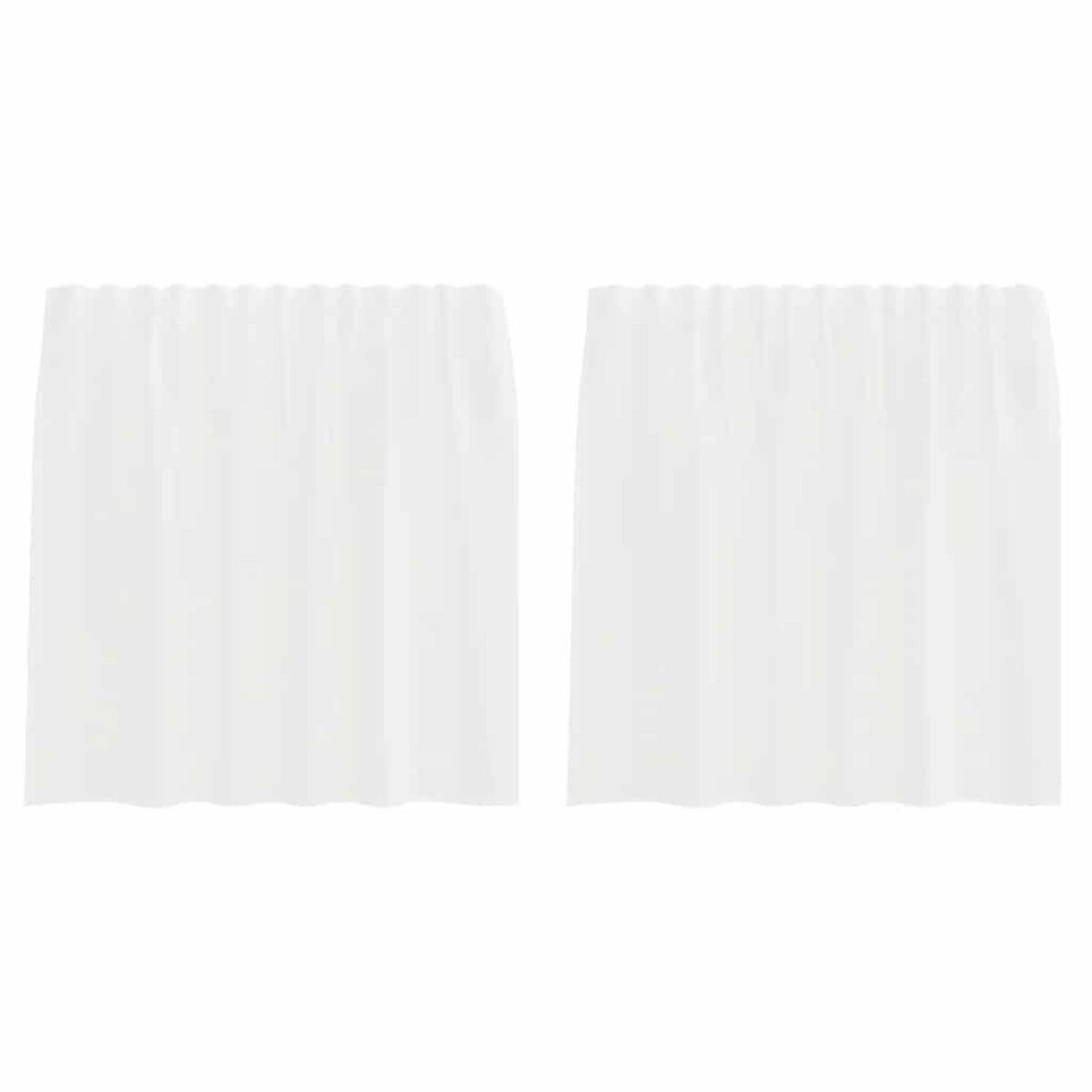 VIDAXL Rideaux en voile avec boucles 2 pcs blanc 140x140 cm