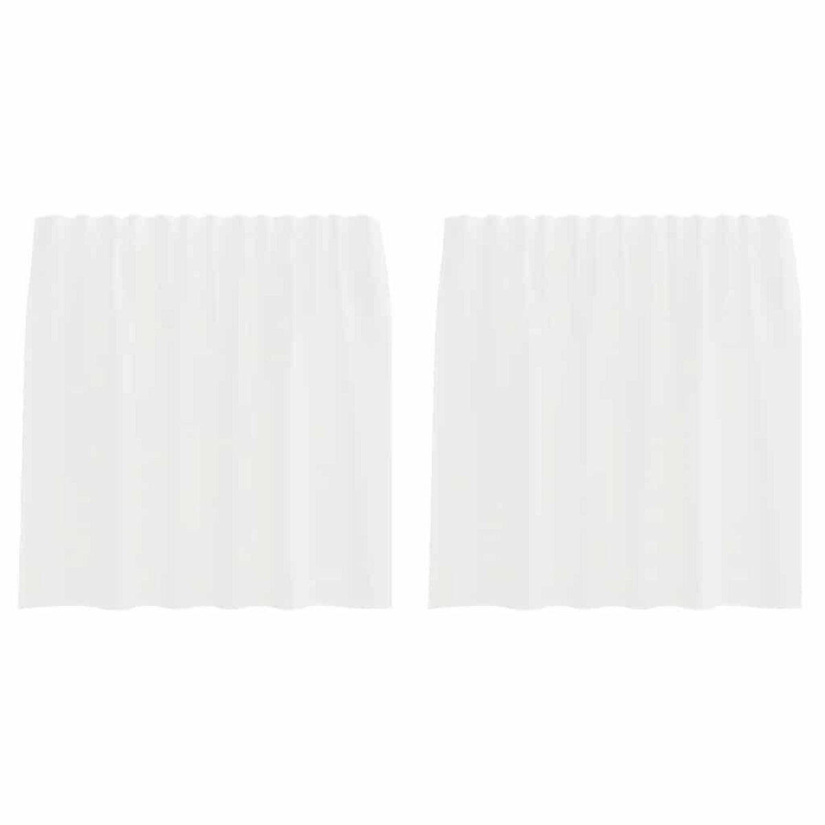 VIDAXL Rideaux en voile avec boucles 2 pcs blanc 140x140 cm