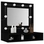 Voir la diapositive 5 : VIDAXL Armoire à miroir avec LED noir 60x31,5x62 cm