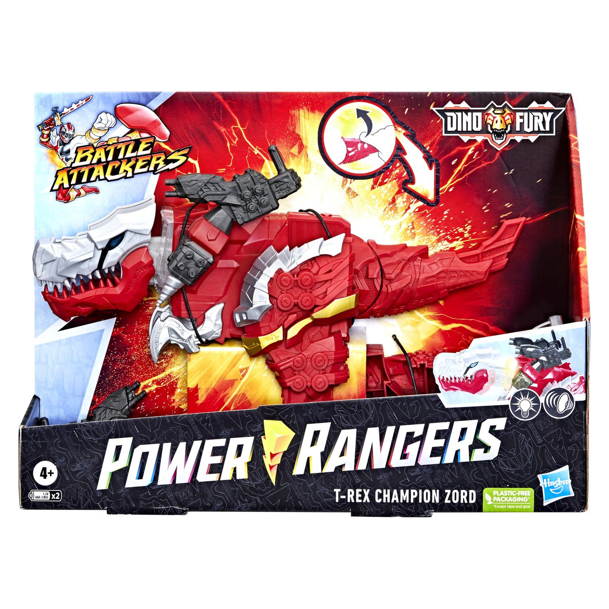 Voir la diapositive 4 : HASBRO Power Rangers Dino Fury - T-Rex Champion Zord 