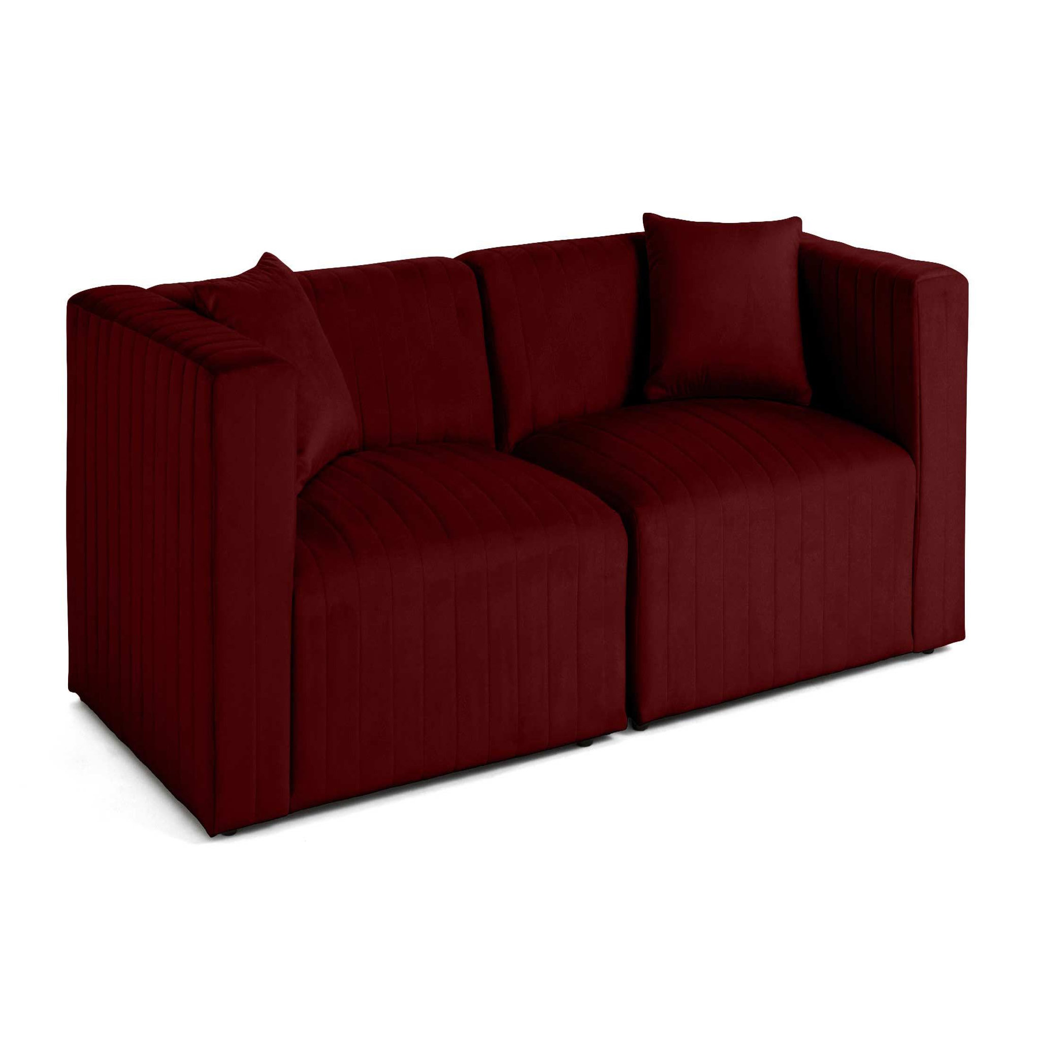 Voir la diapositive 2 : LISA DESIGN Nova - canapé modulable 2 places - en velours