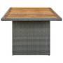 Voir la diapositive 3 : VIDAXL Table de jardin Gris clair Resine tressee et bois d'acacia