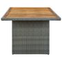Voir la diapositive 3 : VIDAXL Table de jardin Gris clair Resine tressee et bois d'acacia