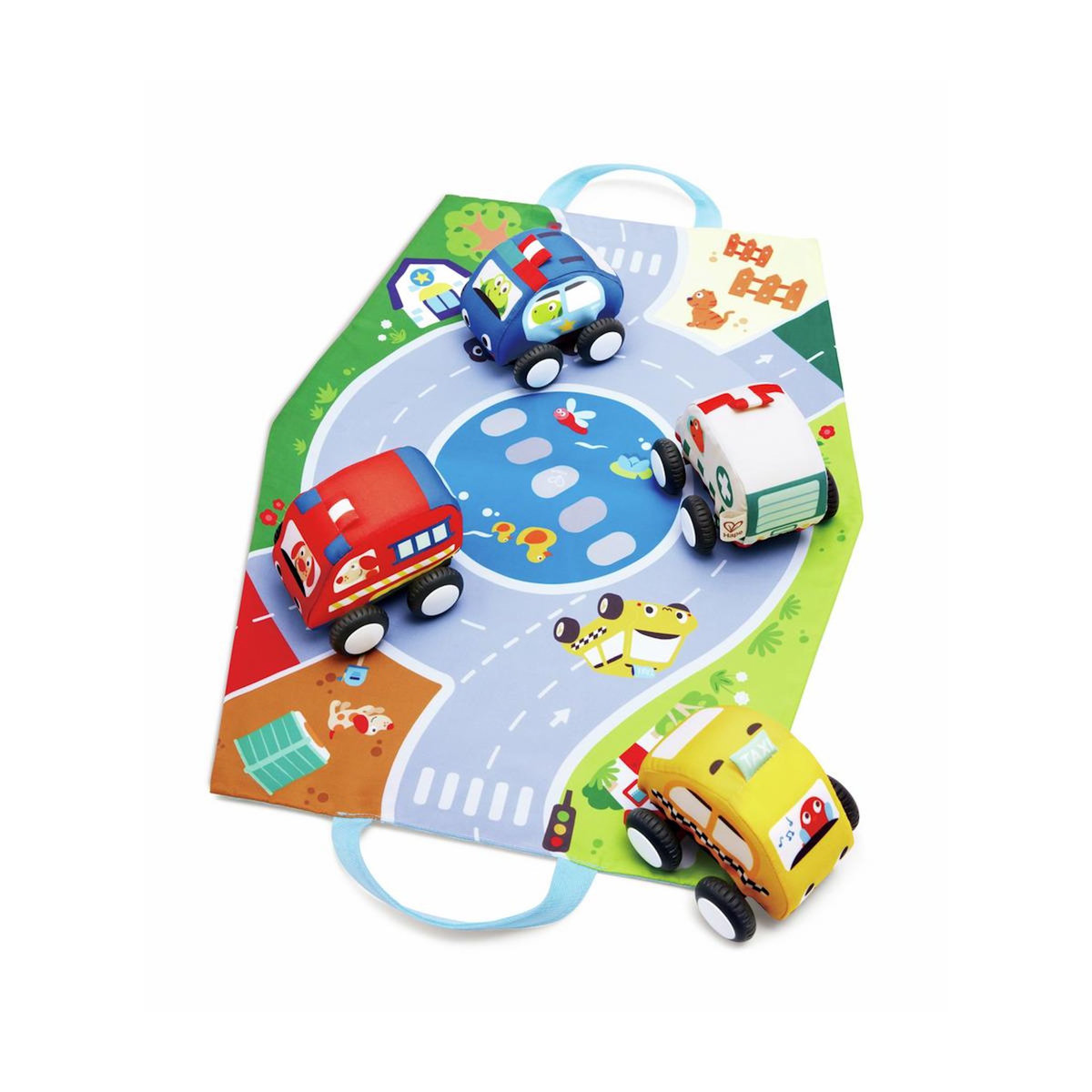 Hape Voitures a retrofriction avec circuit lavables