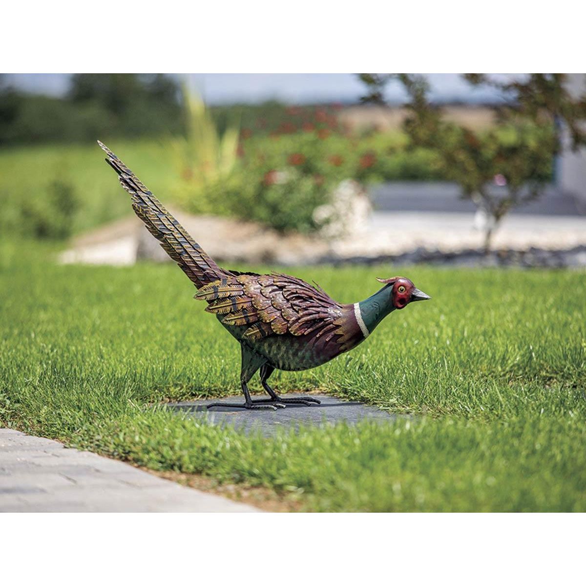 Nortene Faisan décoratif stylisé en acier pour jardin