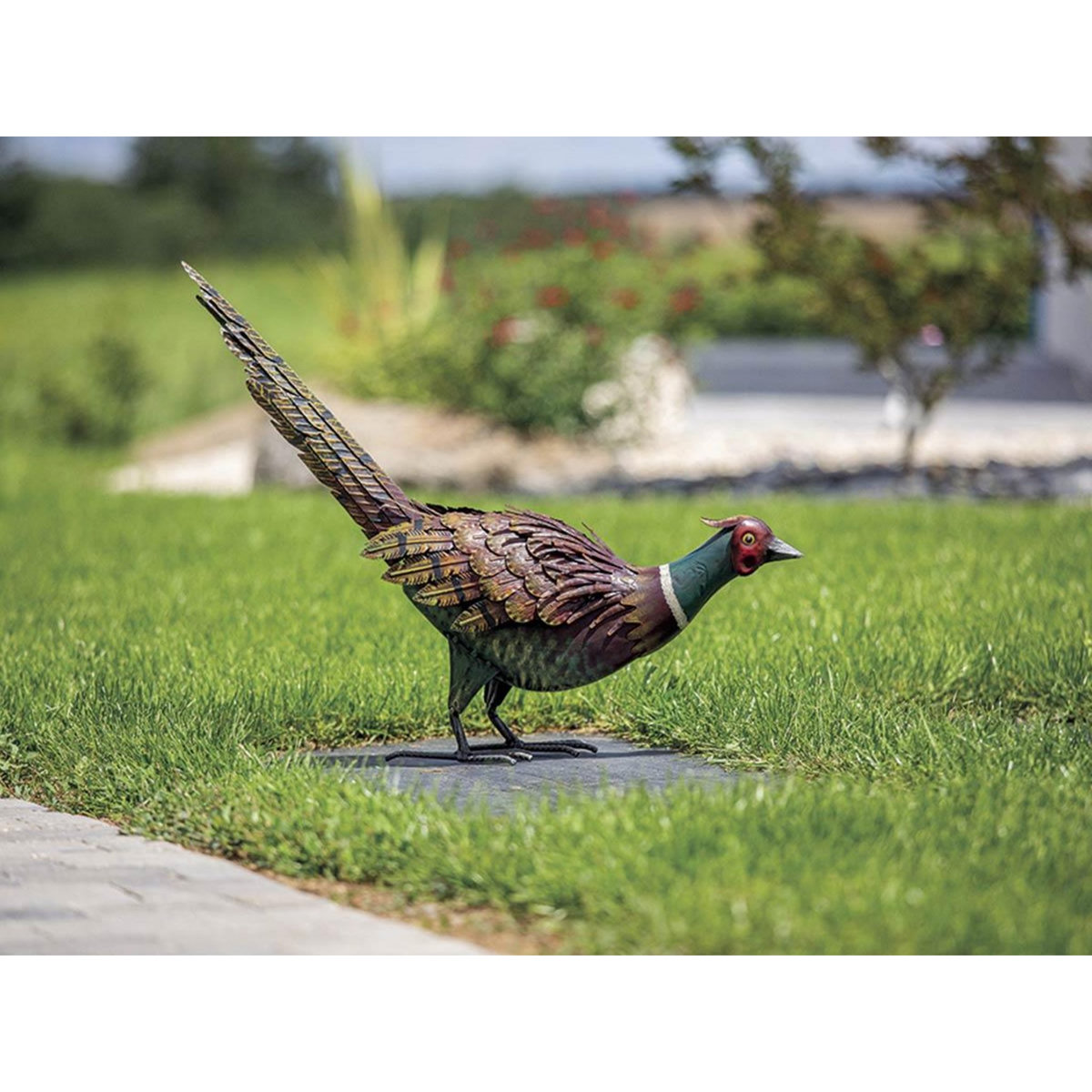 Nortene Faisan décoratif stylisé en acier pour jardin