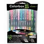 ULMANN Boîte de feutres et crayons de couleurs Colorbox XXL 12 crayons + 12 feutres bicolores