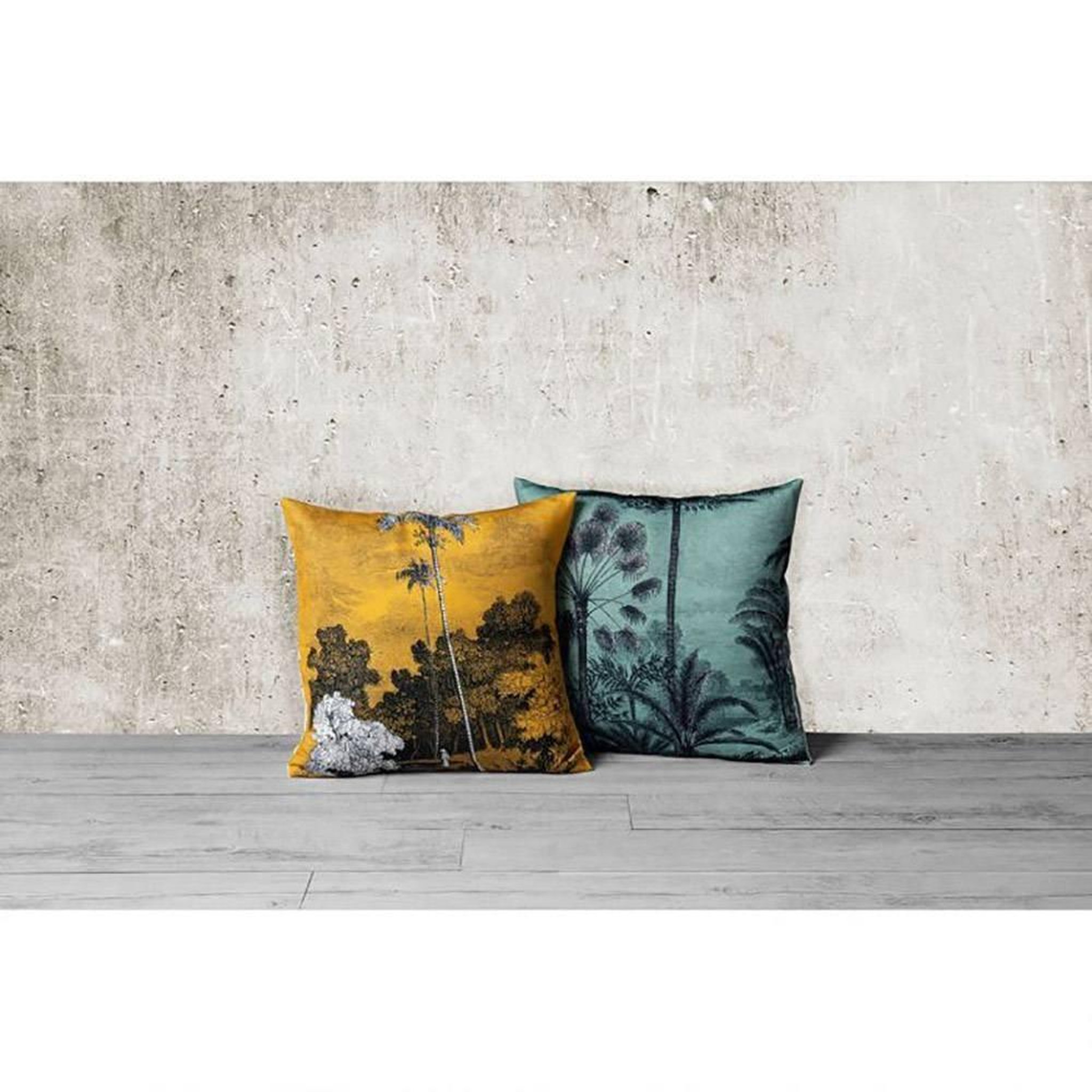 Voir la diapositive 4 : OSTARIA Housse de coussin 40x40 cm Gauguin verte
