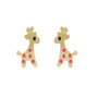 Voir la diapositive 1 : L'ATELIER D'AZUR Boucles d'Oreilles Girafes - Or Jaune - Enfant
