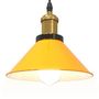 Voir la diapositive 5 : VIDAXL Lampe suspendue reglable hauteur E27 jaune brillant Ø22cm metal
