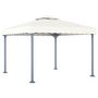 Voir la diapositive 3 : VIDAXL Tonnelle avec guirlande lumineuse LED 300x300cm Creme Aluminium