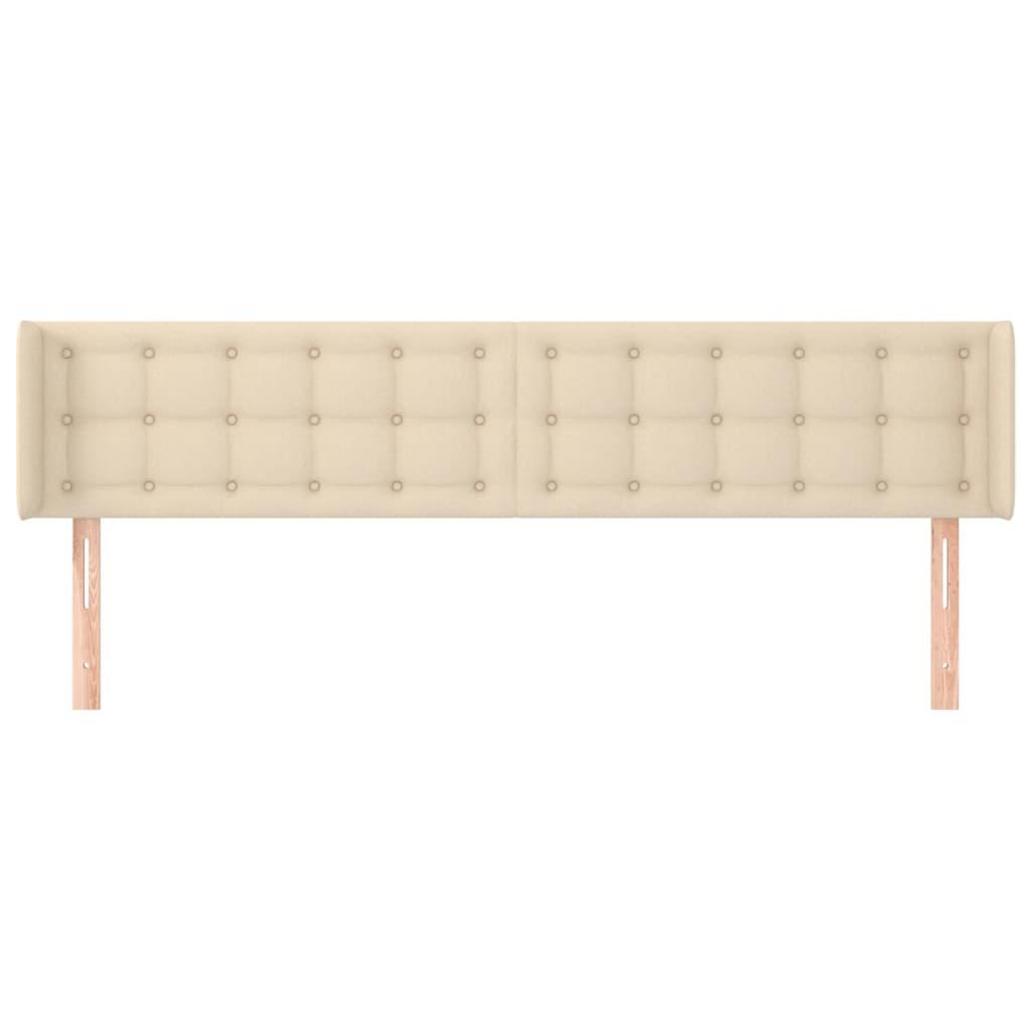 Voir la diapositive 3 : VIDAXL Tete de lit avec oreilles Creme 183x16x78/88 cm Tissu