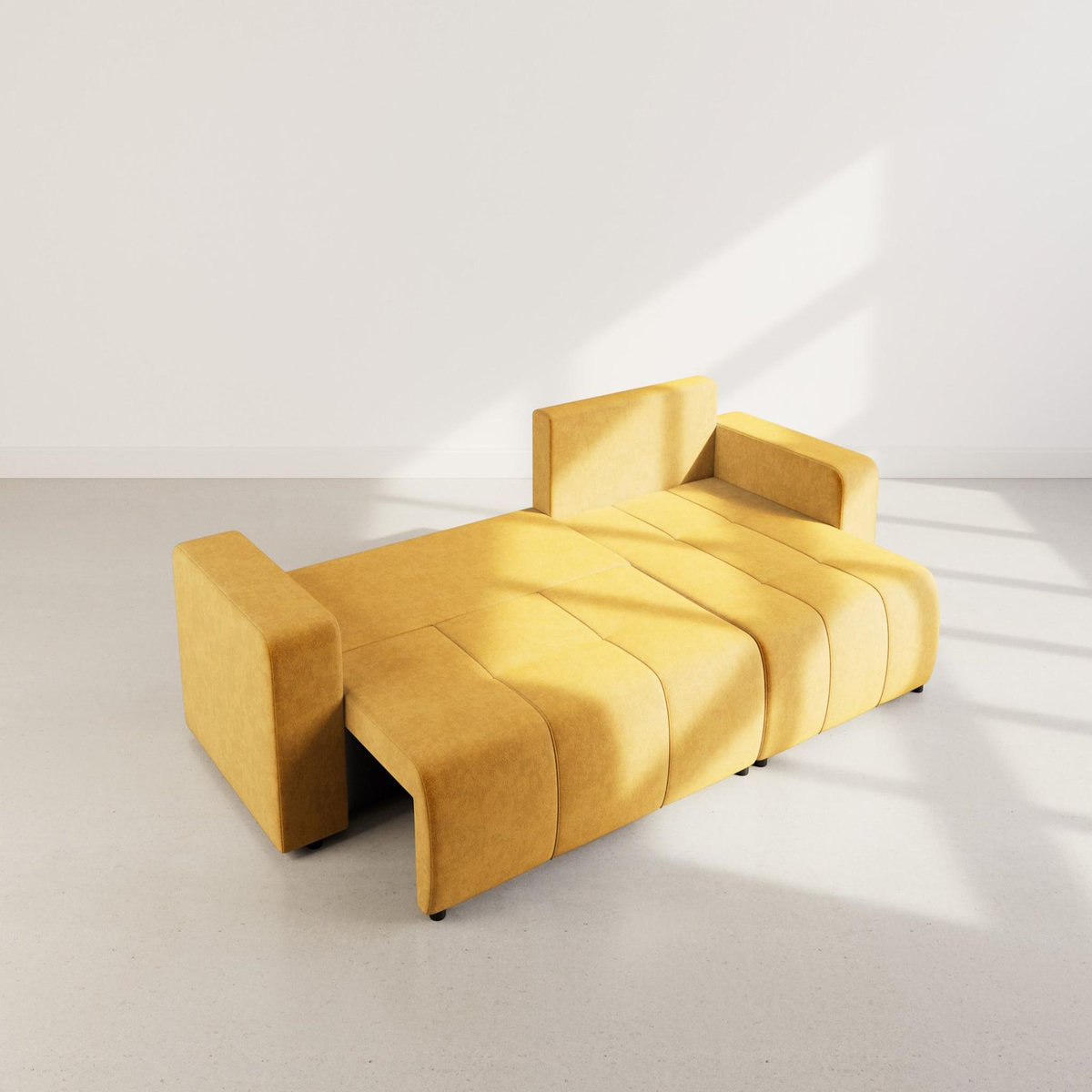 BEST MOBILIER Nicole - canapé d'angle réversible 5 places convertible avec coffre en tissu
