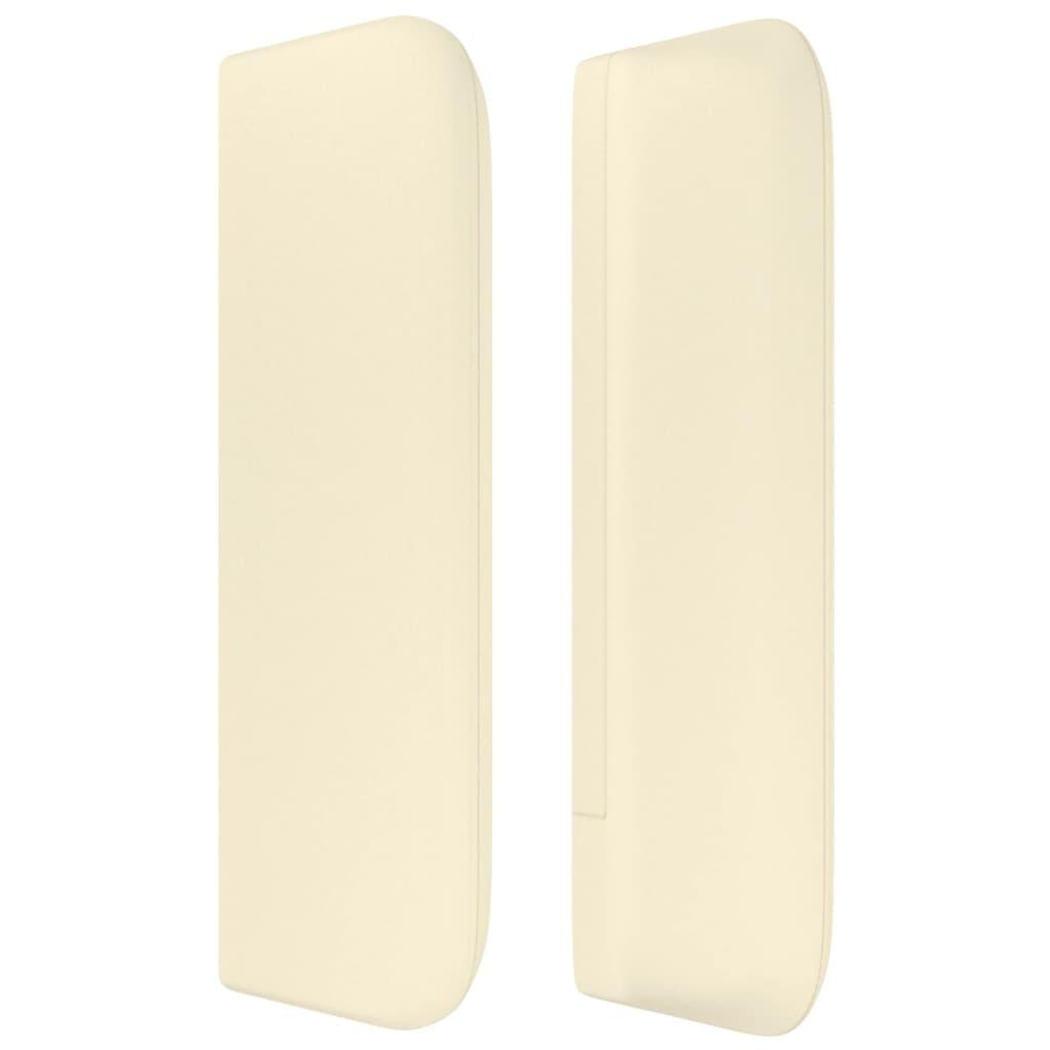 Voir la diapositive 4 : VIDAXL Tete de lit avec oreilles Creme 163x16x78/88 cm Similicuir