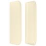 Voir la diapositive 4 : VIDAXL Tete de lit avec oreilles Creme 163x16x78/88 cm Similicuir