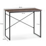 Voir la diapositive 6 : VS VENTA-STOCK Bureau Cáceres Noir,Table pour PC, Style Industriel, 90 cm Longueur