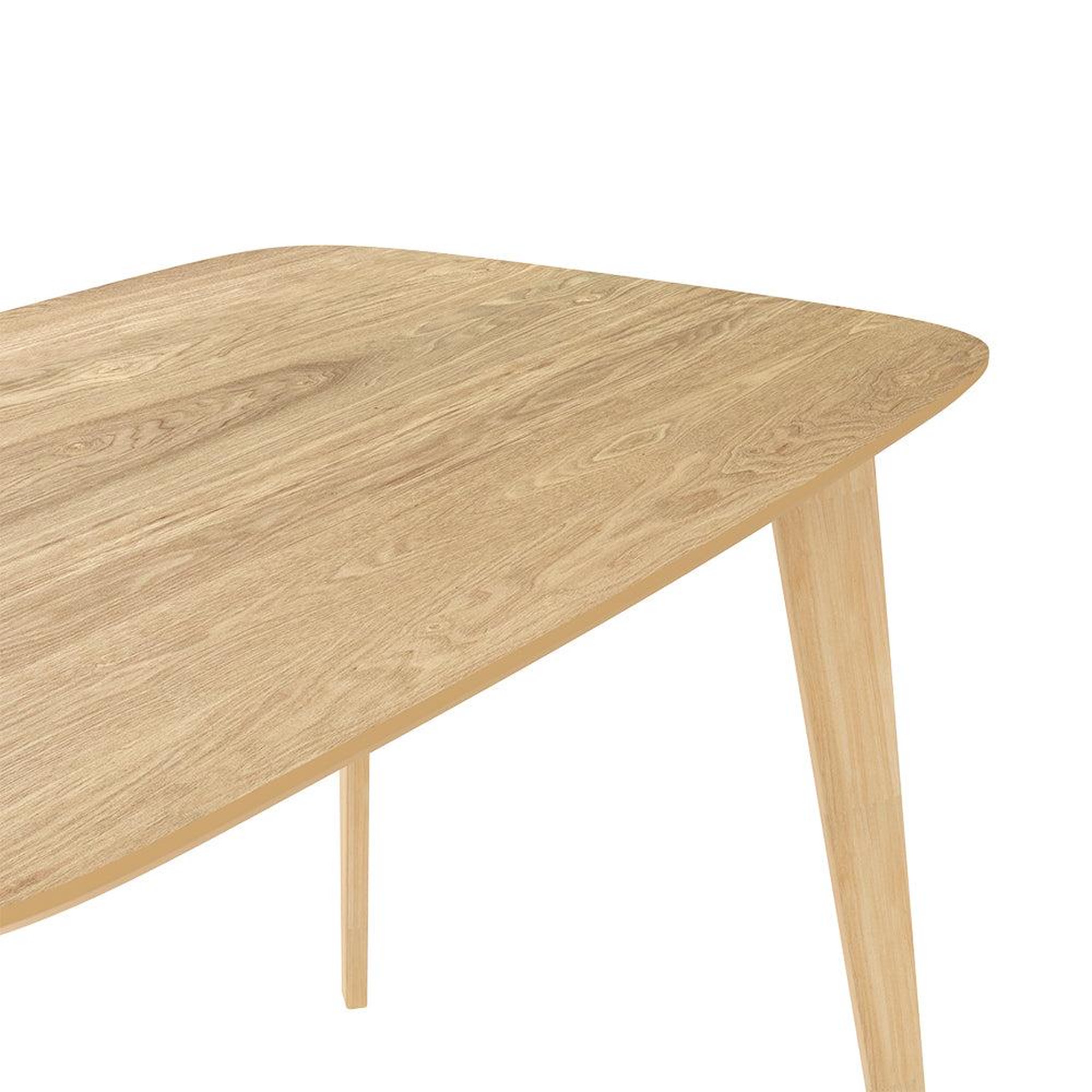 Voir la diapositive 5 : MAISON PAVANE Table rectangulaire 4 personnes en bois clair 120 cm-oman