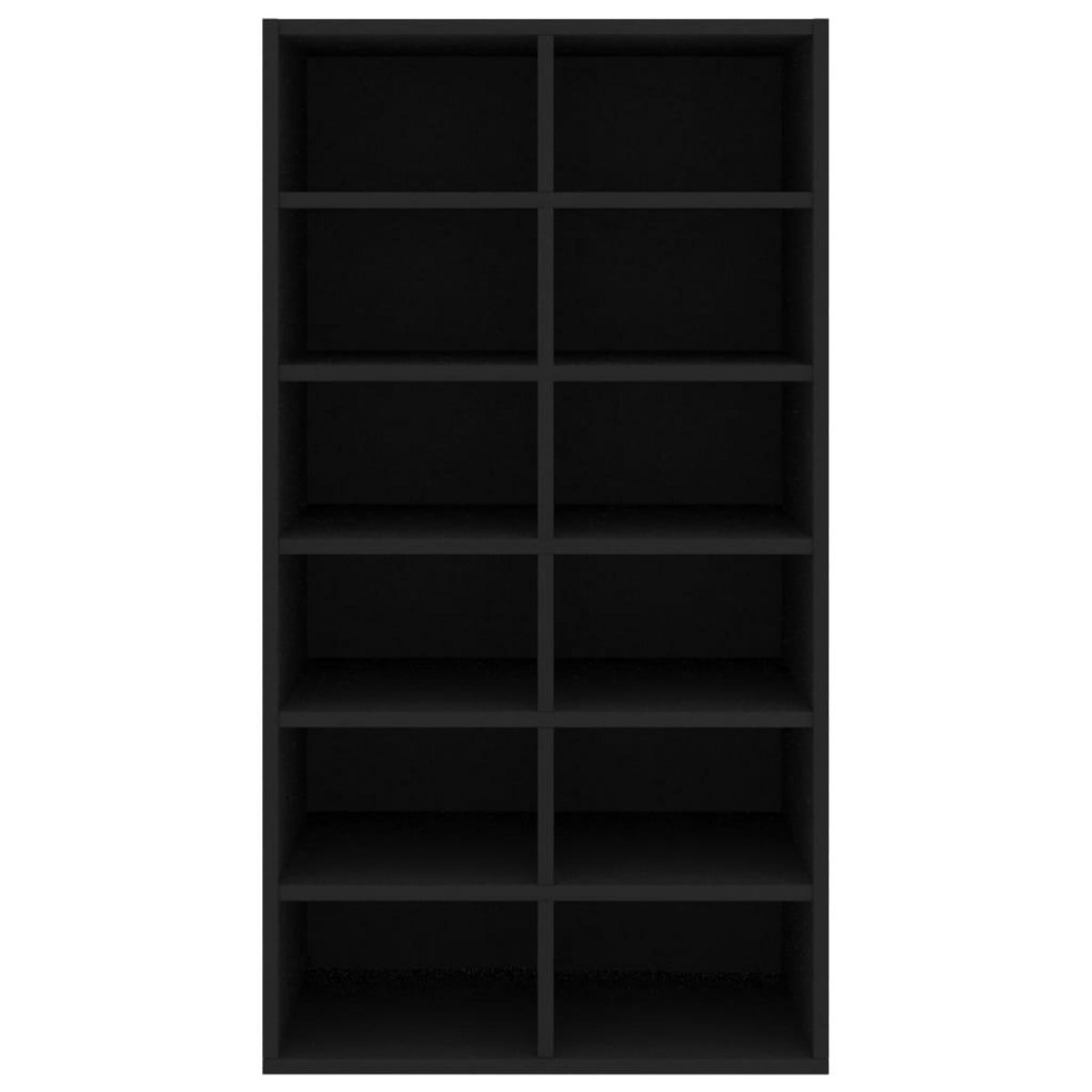 VIDAXL Etagere a chaussures Noir 54x34x100,5 cm Bois d'ingenierie