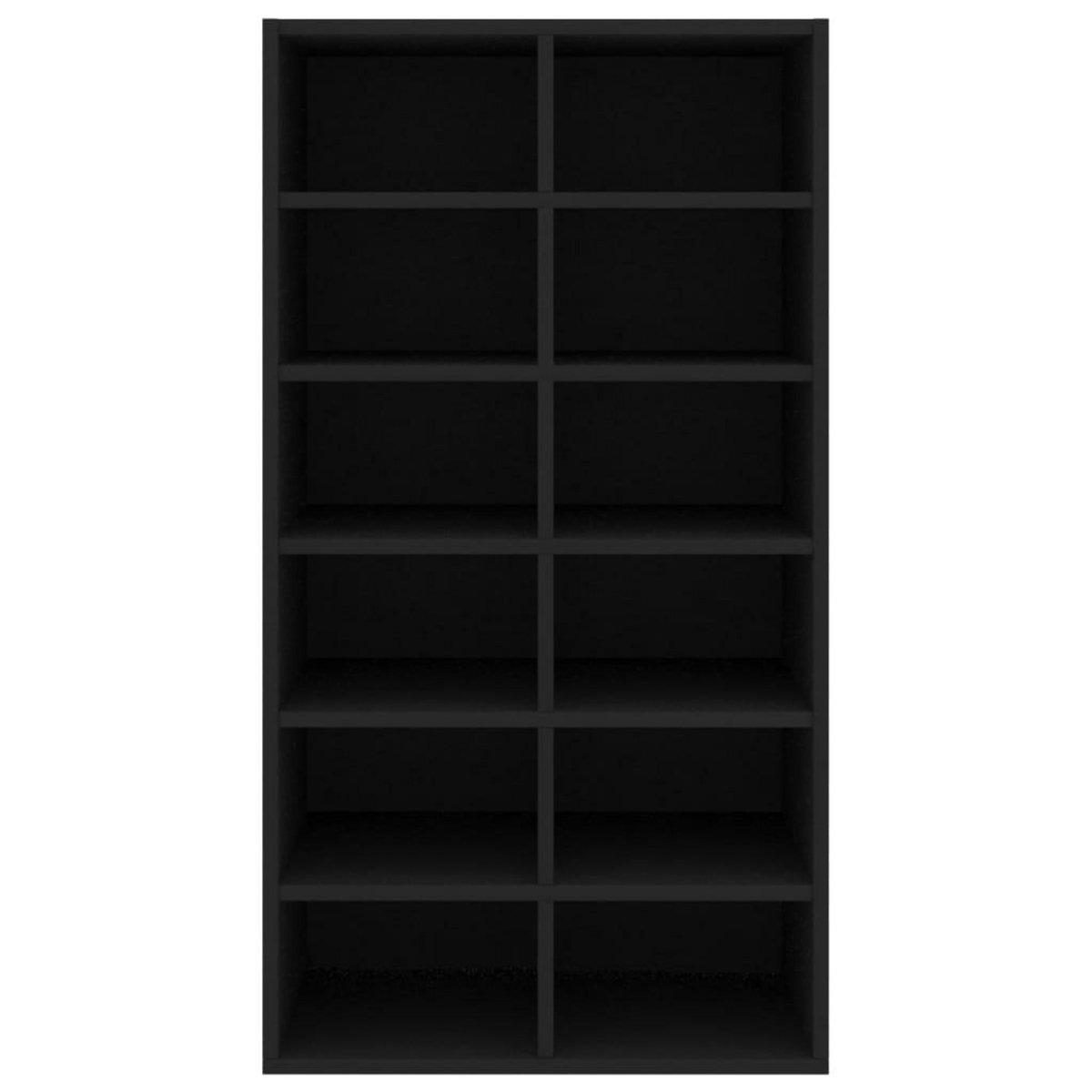VIDAXL Etagere a chaussures Noir 54x34x100,5 cm Bois d'ingenierie