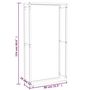 Voir la diapositive 6 : VIDAXL Portant de bois de chauffage Noir mat 80x28x154 cm Acier