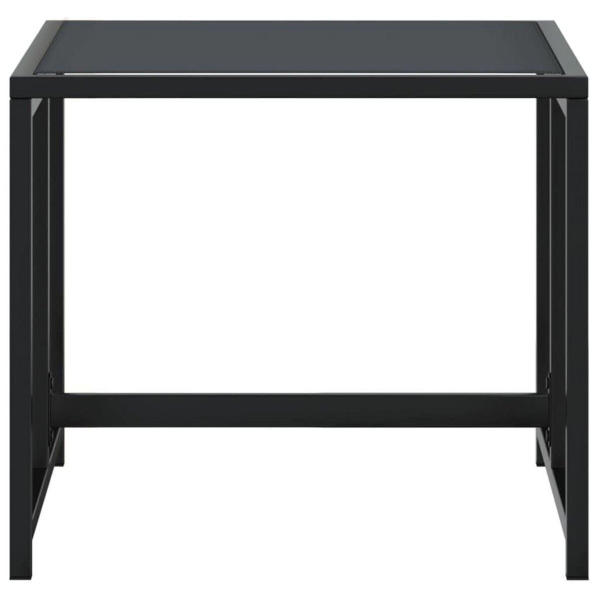 VIDAXL Tabourets de jardin 4 pcs noir acier et textilene