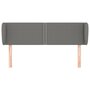 Voir la diapositive 3 : VIDAXL Tete de lit avec oreilles Gris fonce 147x23x78/88 cm Tissu