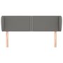 Voir la diapositive 3 : VIDAXL Tete de lit avec oreilles Gris fonce 147x23x78/88 cm Tissu