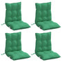 Voir la diapositive 3 : VIDAXL Coussins de chaise a dossier bas lot de 4 vert tissu oxford