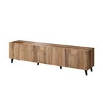 BEST MOBILIER Come - meuble tv - effet bois - 4 portes - 200 cm. Coloris disponibles : Marron