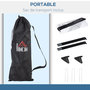 Voir la diapositive 6 : HOMCOM Cage de foot portable - but de football futsal pliable pop up - sac rangement, piquets inclus - dim. 247L x 203l x 201,5H cm - fibre verre Oxford noir