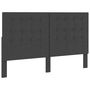 Voir la diapositive 2 : VIDAXL Tete de lit touffetee Gris fonce Tissu 180x200 cm