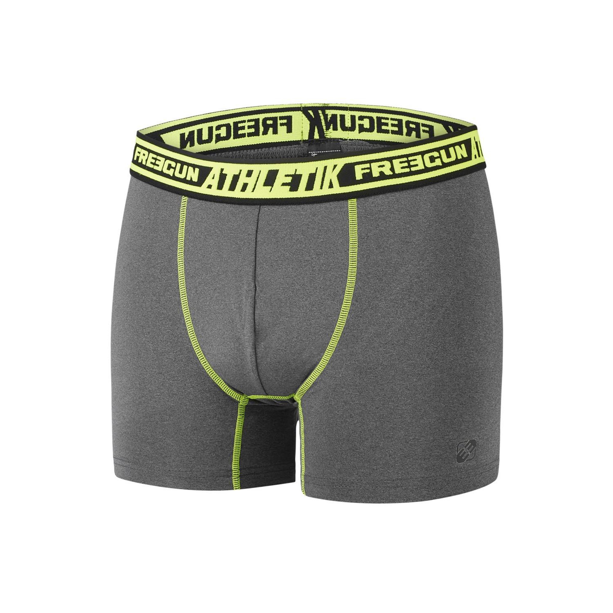 Voir la diapositive 5 : FREEGUN Lot de 4 Boxers homme chiné Aktiv Sport