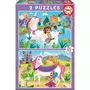 EDUCA Puzzle 2 x 20 pièces : Licornes Et Fées