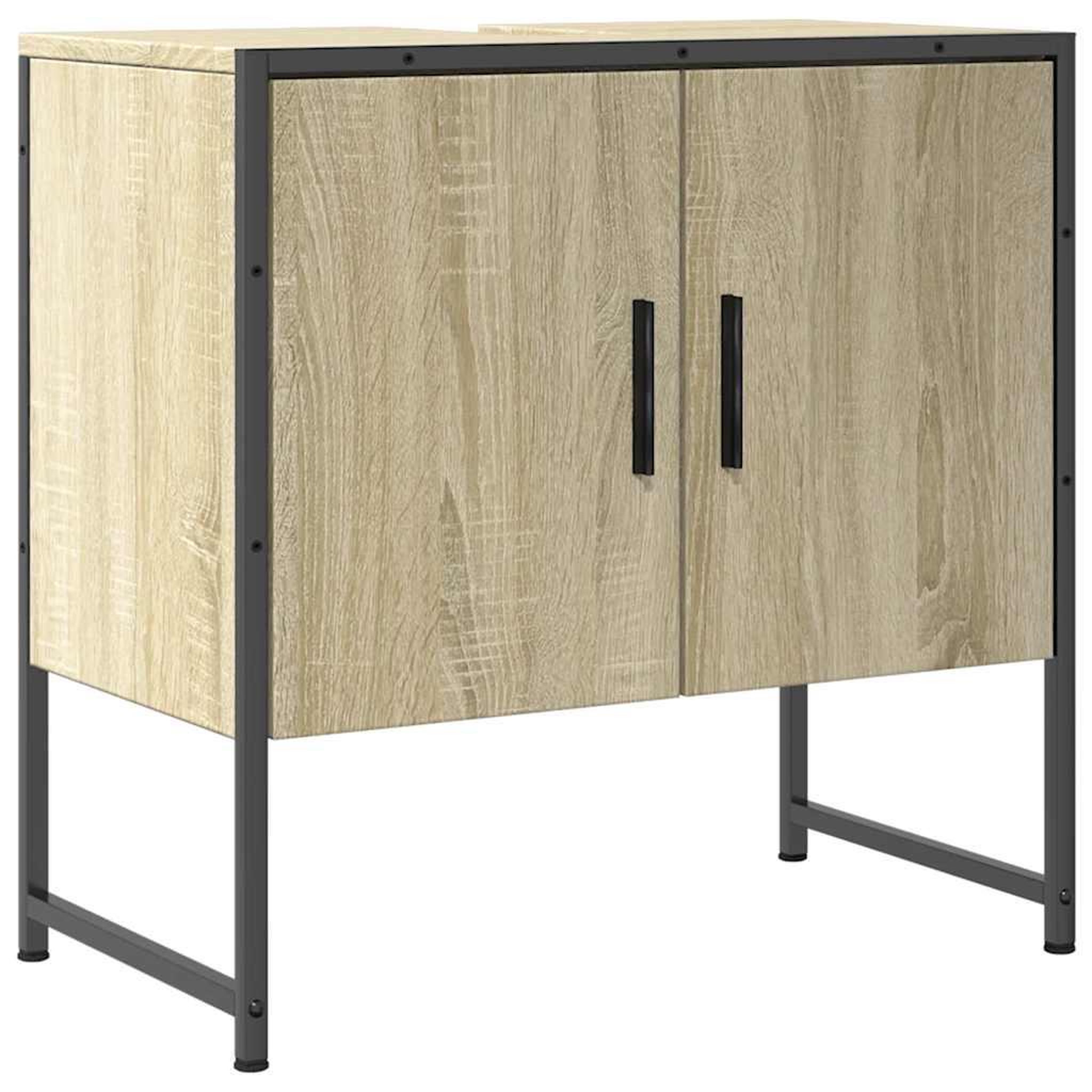 Voir la diapositive 2 : VIDAXL Armoire lavabo de salle de bain chene sonoma 60x33x60 cm