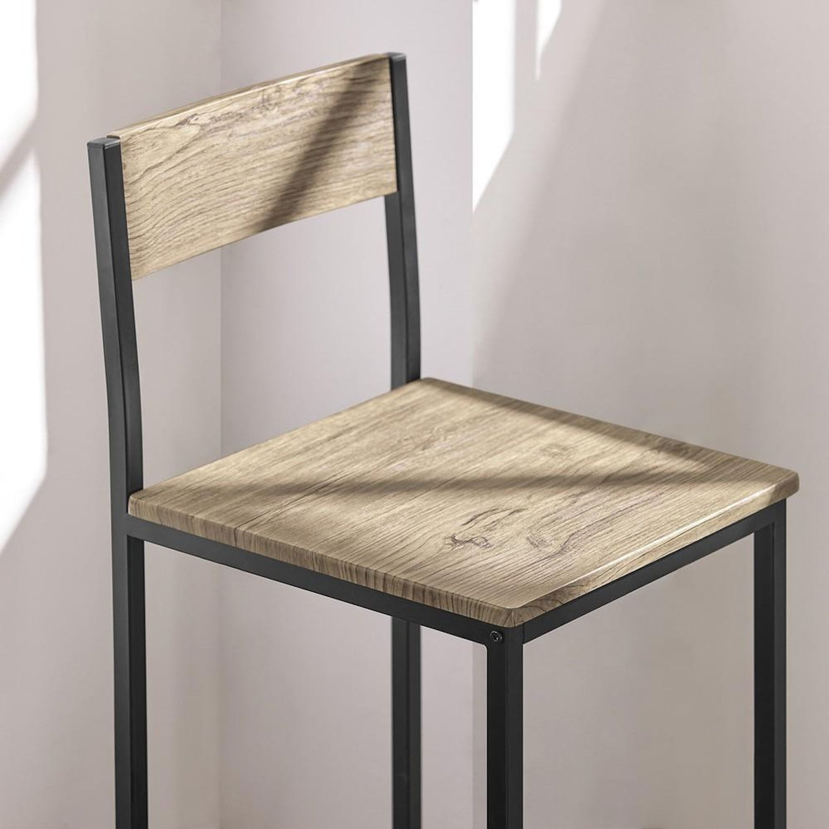 SOBUY SoBuy - Ensemble de table avec 2 chaises et 2 tabourets - Industriel - OGT03