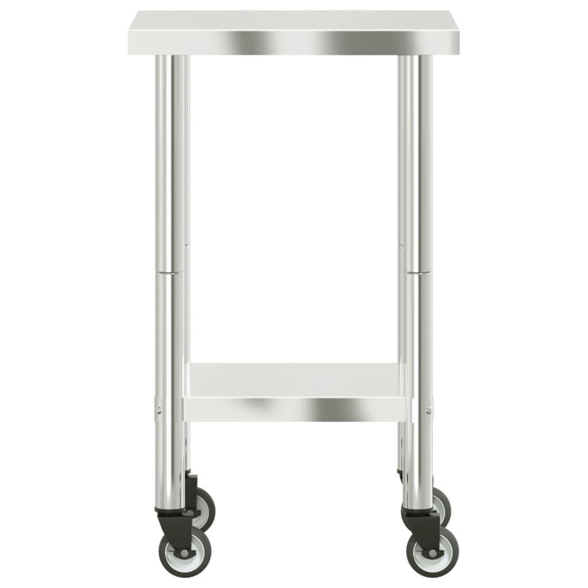 Voir la diapositive 5 : VIDAXL Table de travail de cuisine avec roues 55x55x85 cm inox