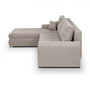 Voir la diapositive 5 : MARKET24 Canapé d'angle convertible réversible + coffre de rangement - Tissu Beige - L 289 x P 94/188 x H 88 cm - INDIAN