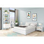 Voir la diapositive 1 : Ensemble matelas 140x190cm + Lit coffre 140x190cm sommier inclus avec tête de lit WILLOW blanc