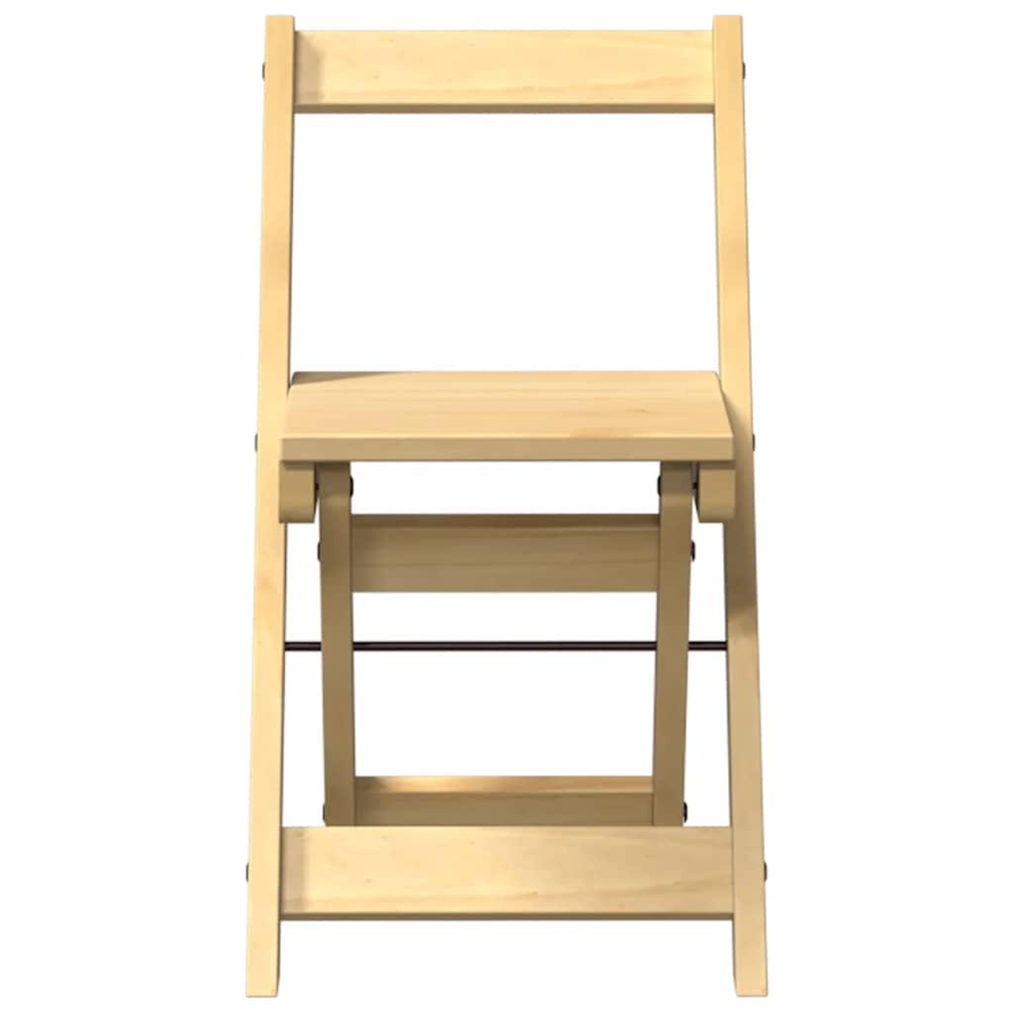Voir la diapositive 5 : VIDAXL Chaises a manger pliables lot de 4  bois massif de pin
