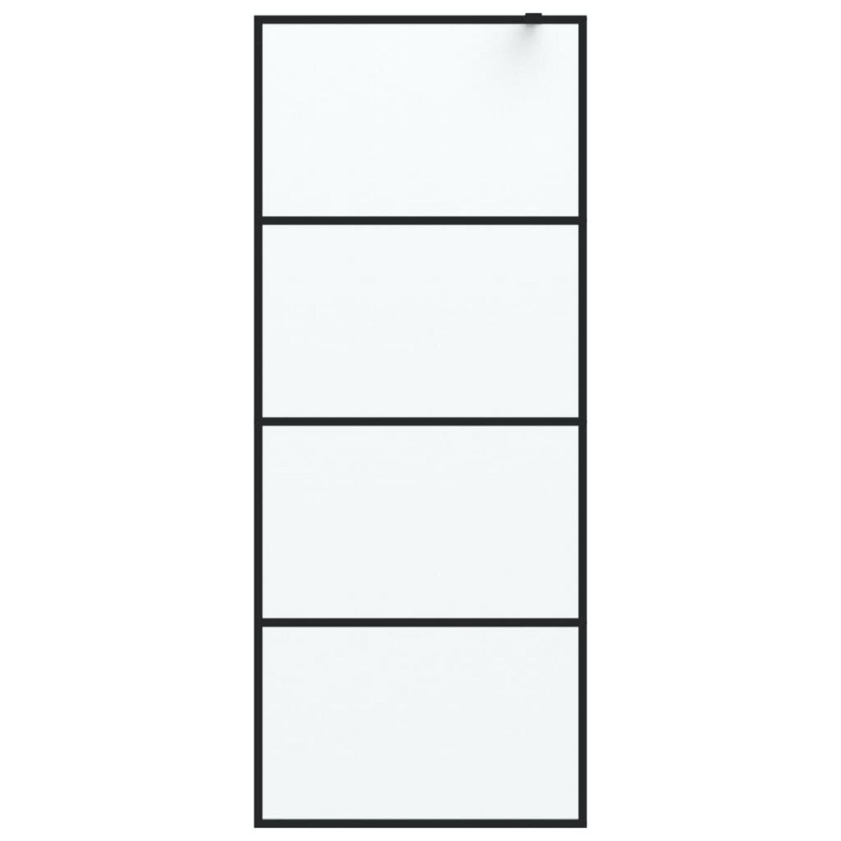 VIDAXL Paroi de douche Noir 80x195 cm Verre ESG depoli