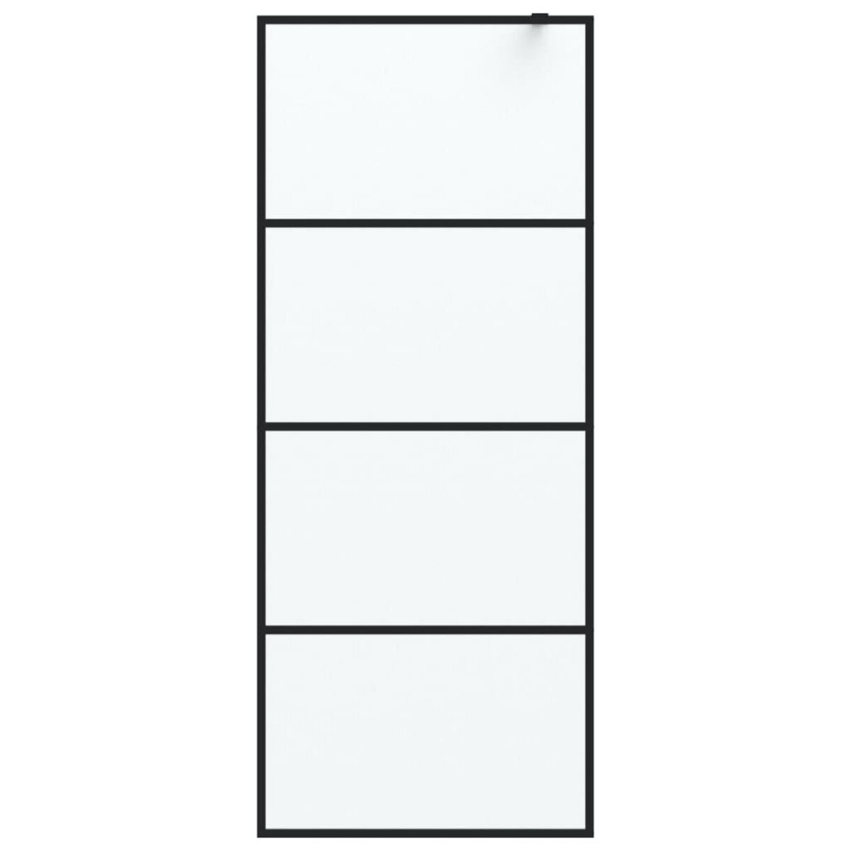 VIDAXL Paroi de douche Noir 80x195 cm Verre ESG depoli