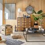 Voir la diapositive 3 : ATMOSPHÉRA Commode  en métal et bois sur roulettes 10 tiroirs L83cm PARIS